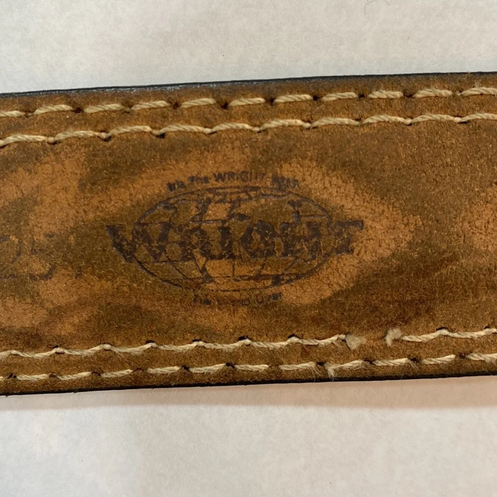 Wright‎ vintage leather tooled belt